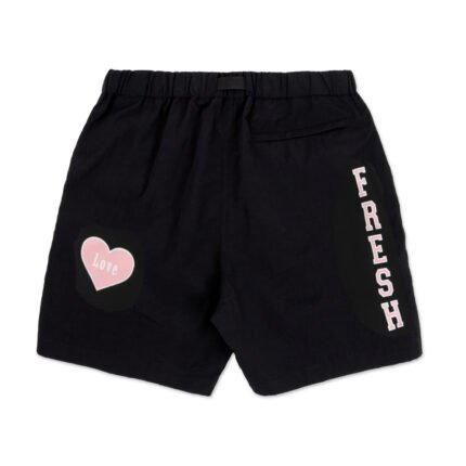 FRESH LOVE VARSITY SHORTS (BLACK)