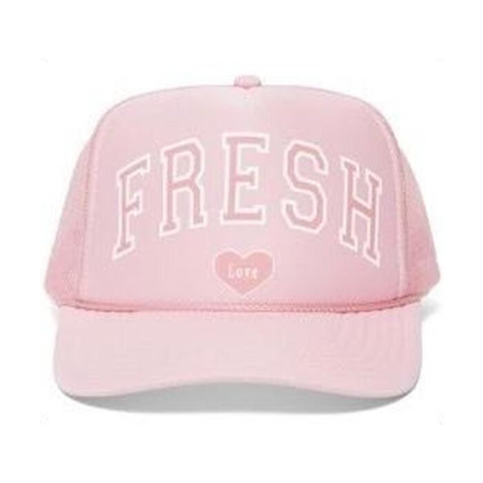 FRESH LOVE VARSITY TRUCKER HAT (PINK)